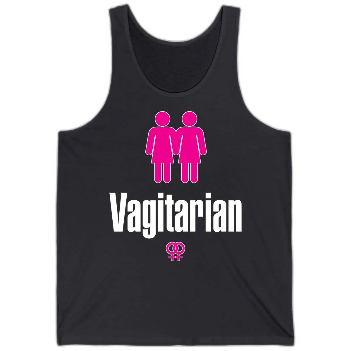 Vagitarian Pride Tank in Dark Grey