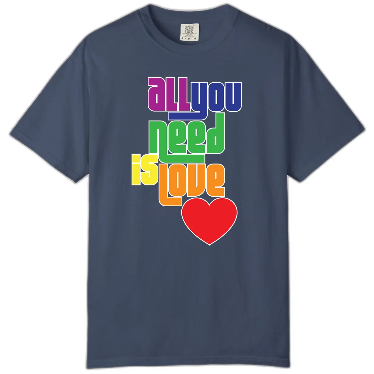 All You Need Is Hope Rainbow Pride Comfort Color in Midnight