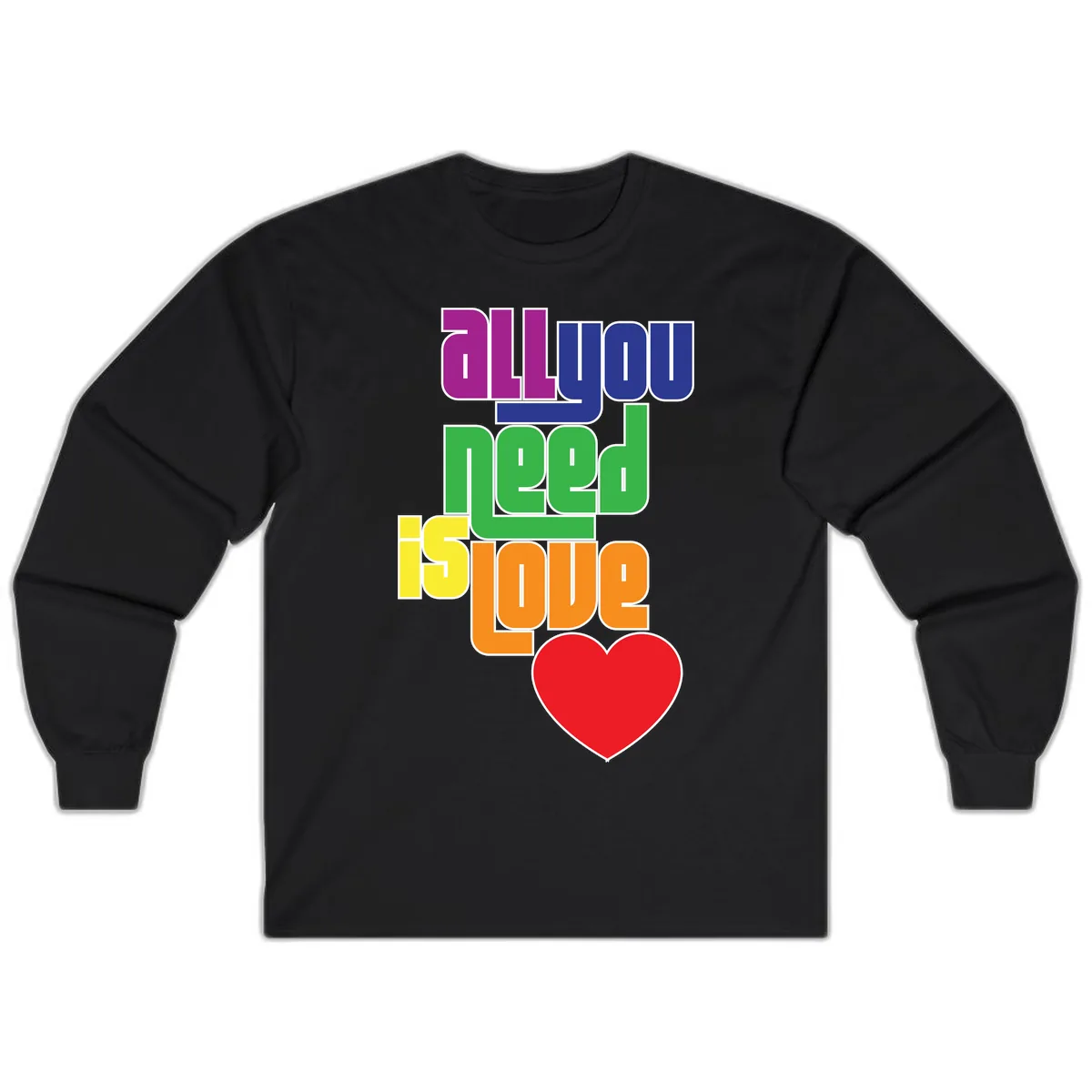 All You Need Is Hope Rainbow Pride Long Sleeve in Black