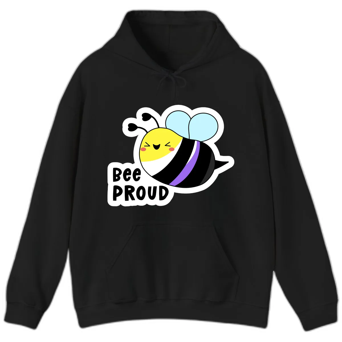Bee Proud Hoodie in Black