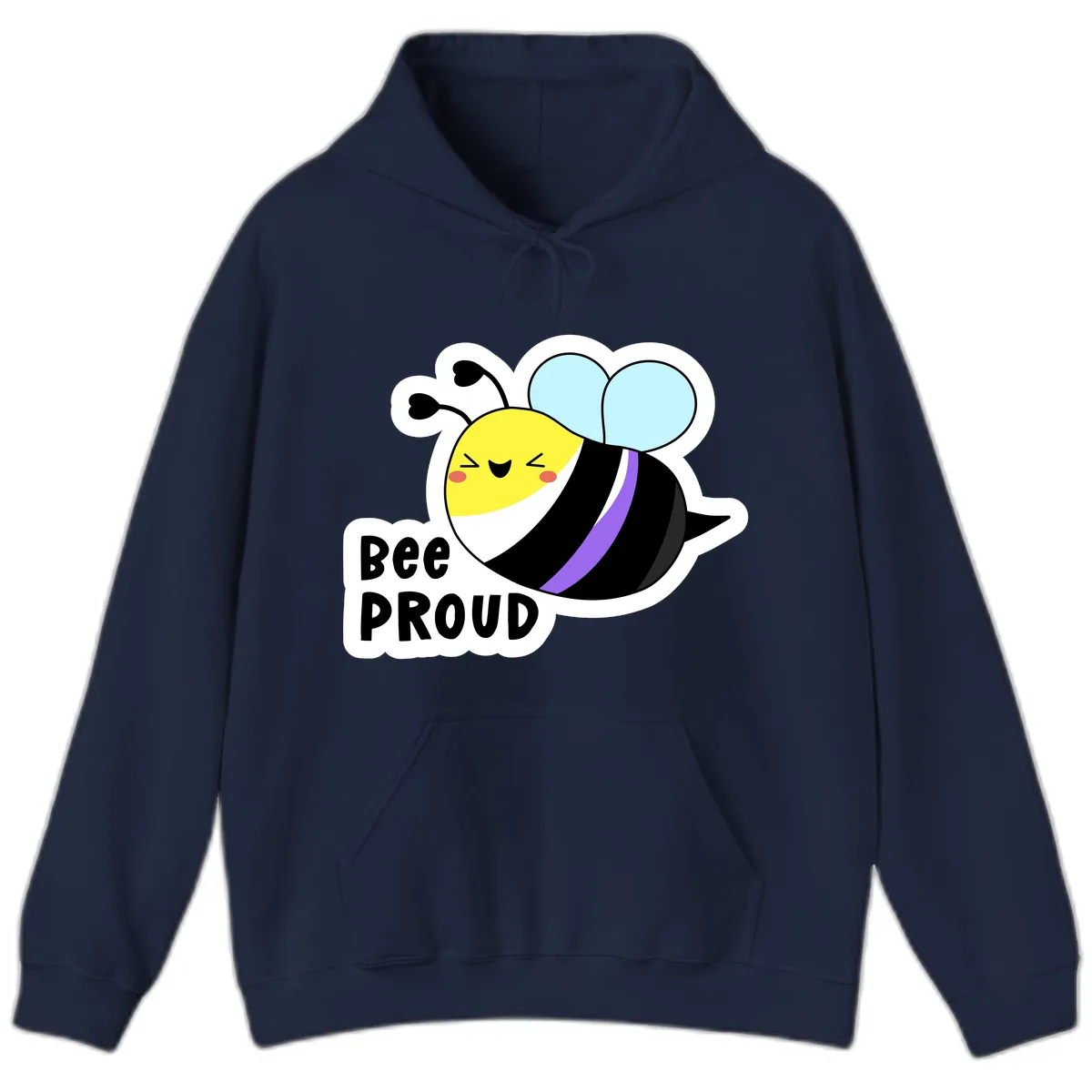 Bee Proud Hoodie in Navy