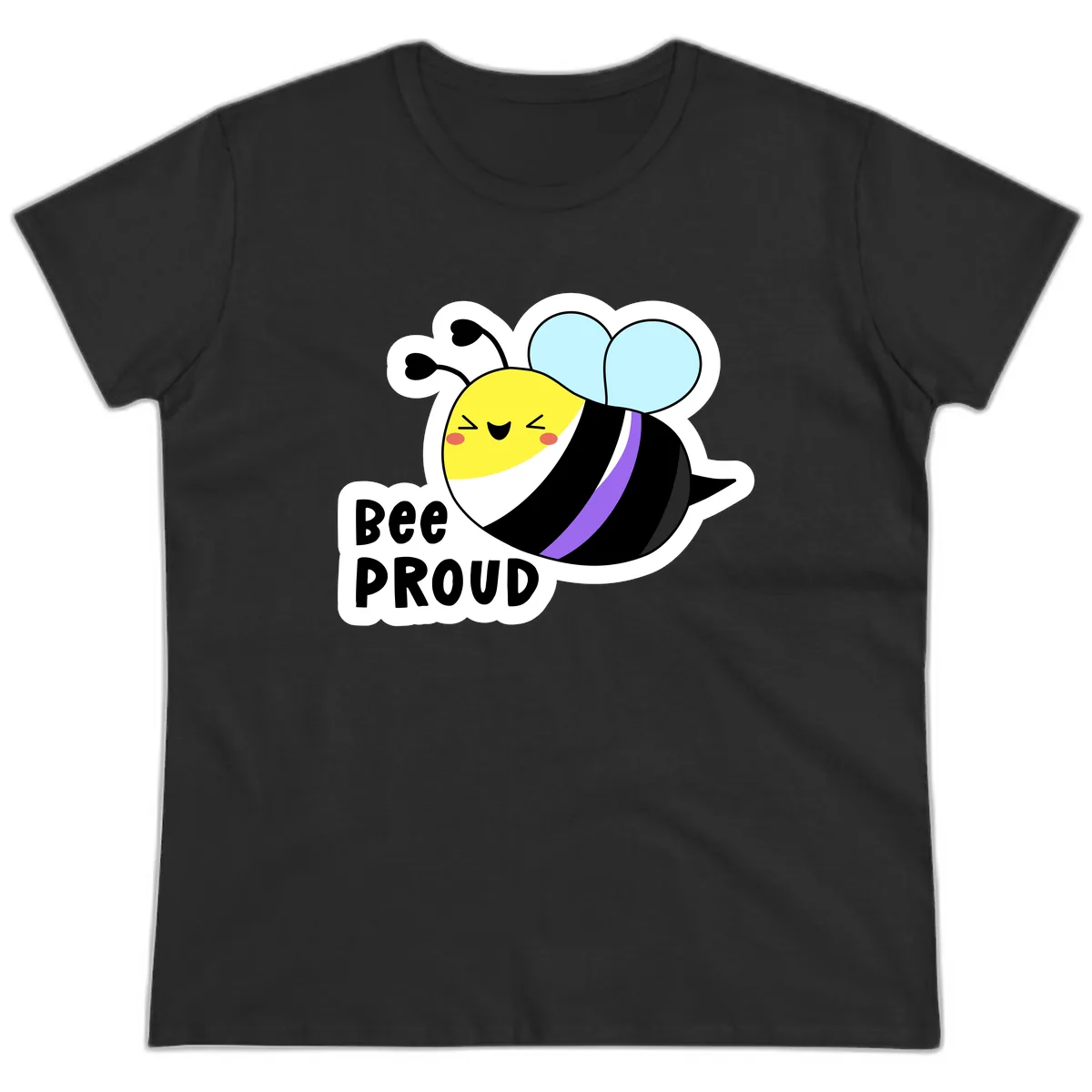 Bee Proud Ladies Tee in Black