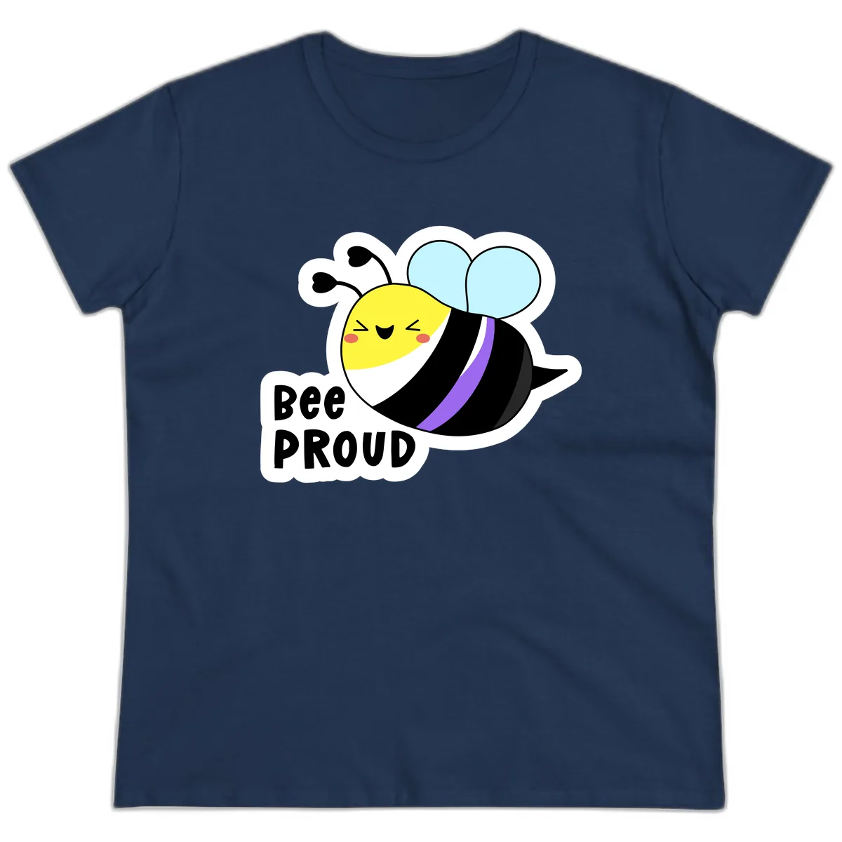 Bee Proud Ladies Tee in Navy