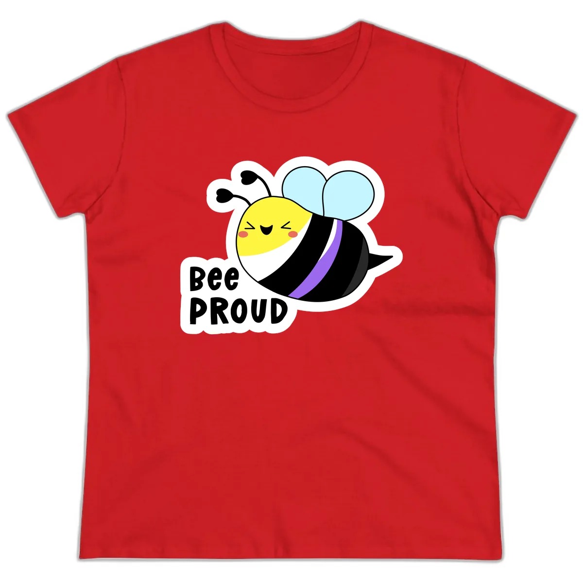 Bee Proud Ladies Tee in Red
