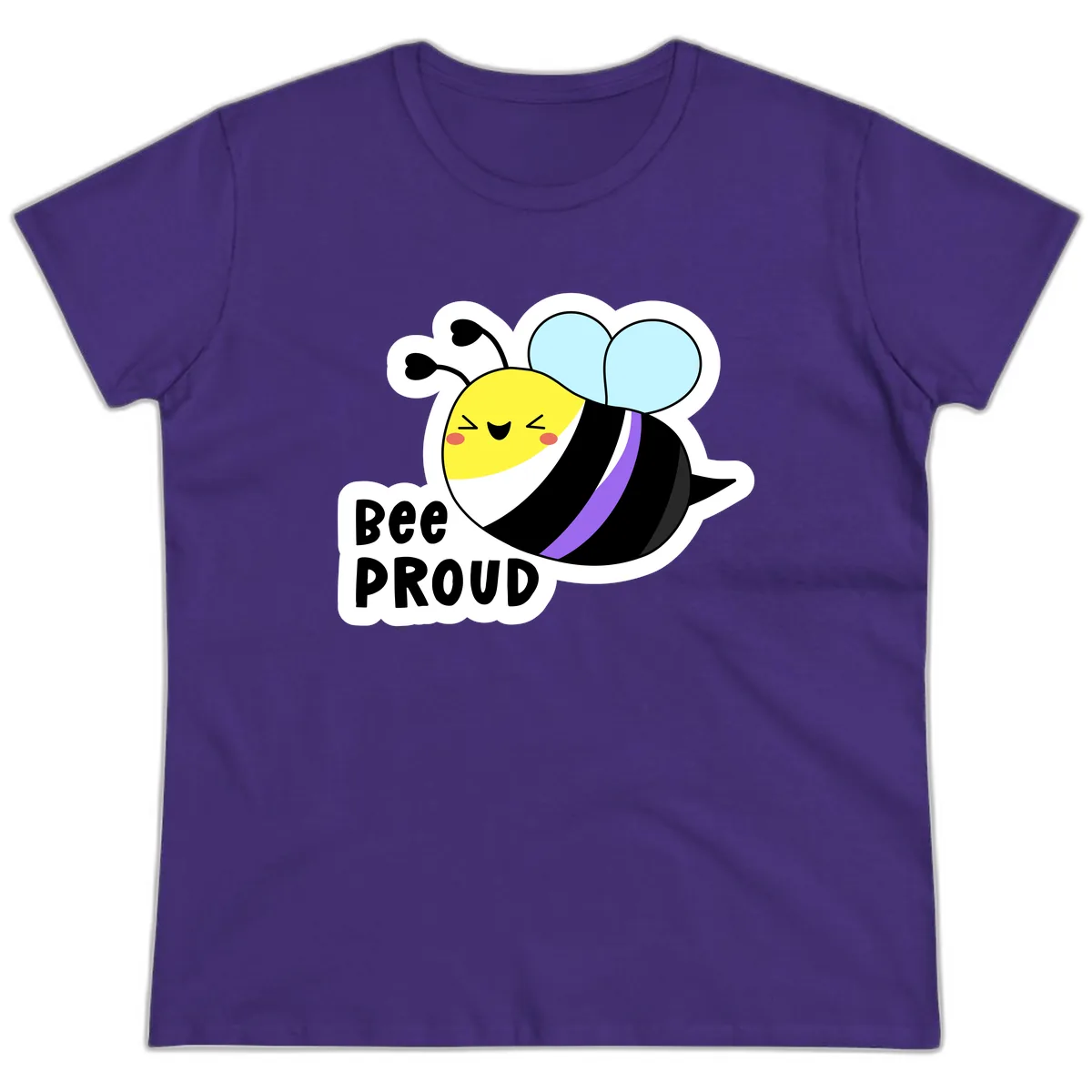 Bee Proud Ladies Tee in Purple