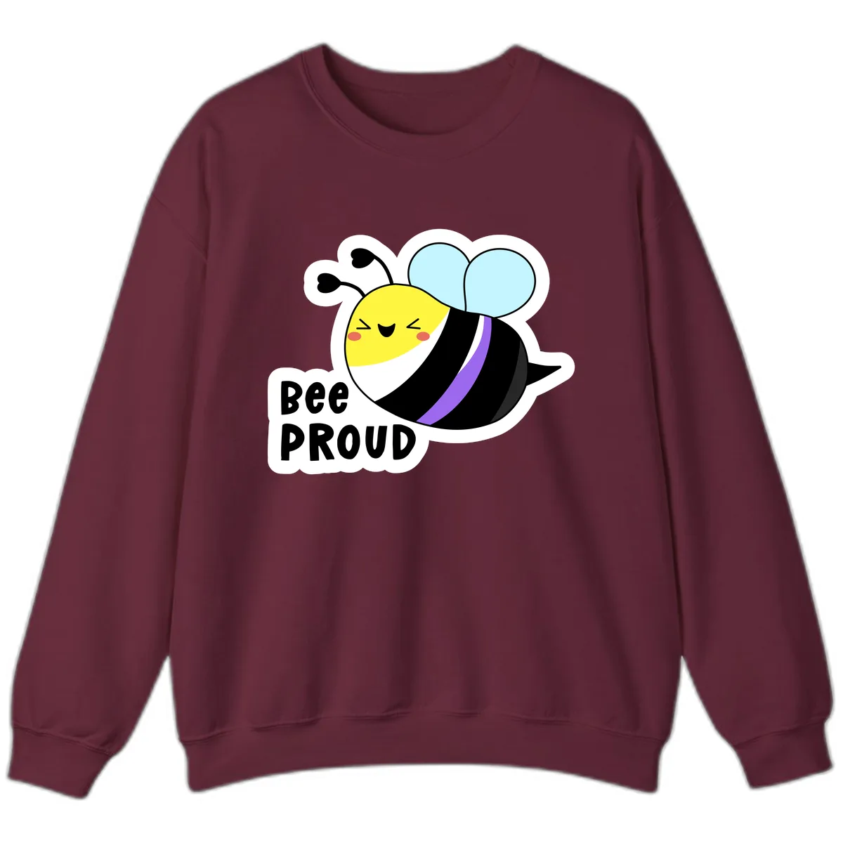 Bee Proud Sweatshirt in Maroon