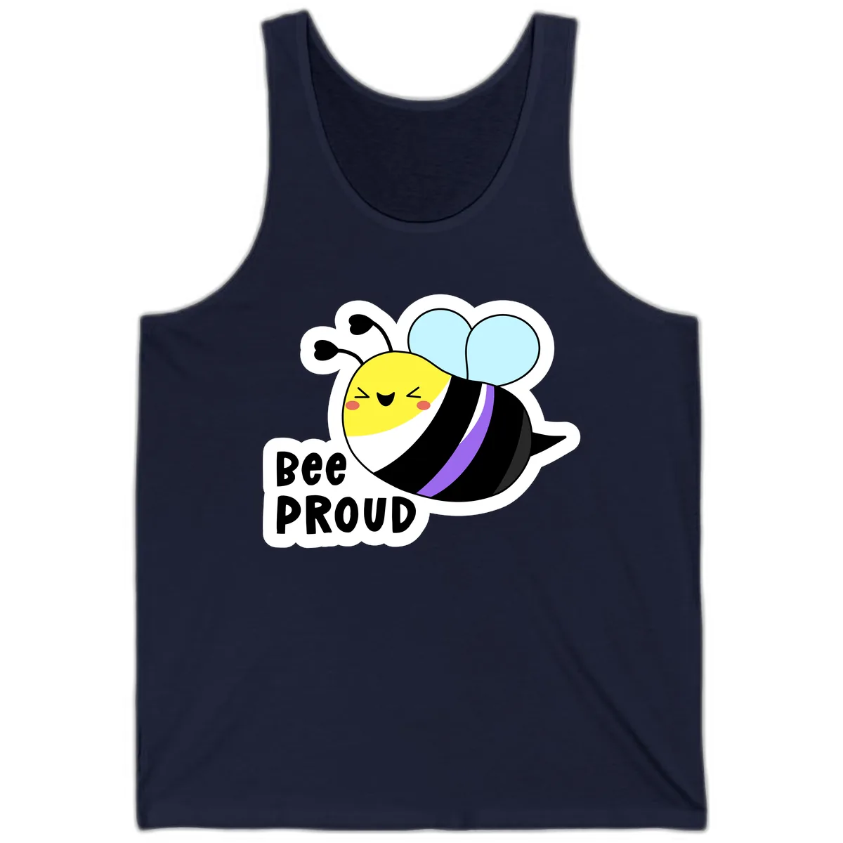 Bee Proud Tank in Navy