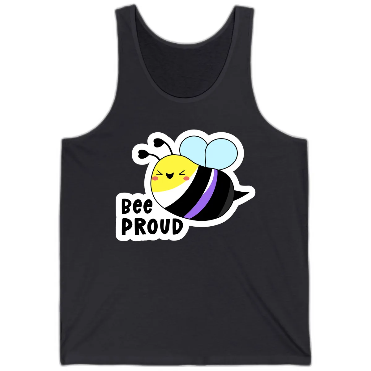 Bee Proud Tank in Dark Grey