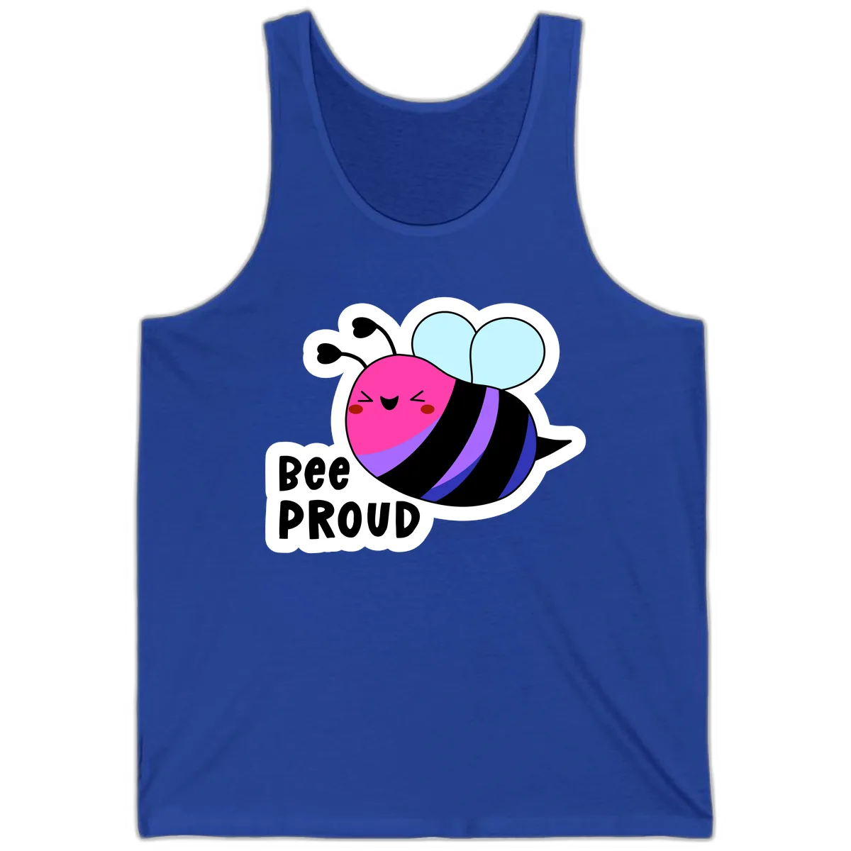 Bee Proud Rainbow Bee Tank in True Royal