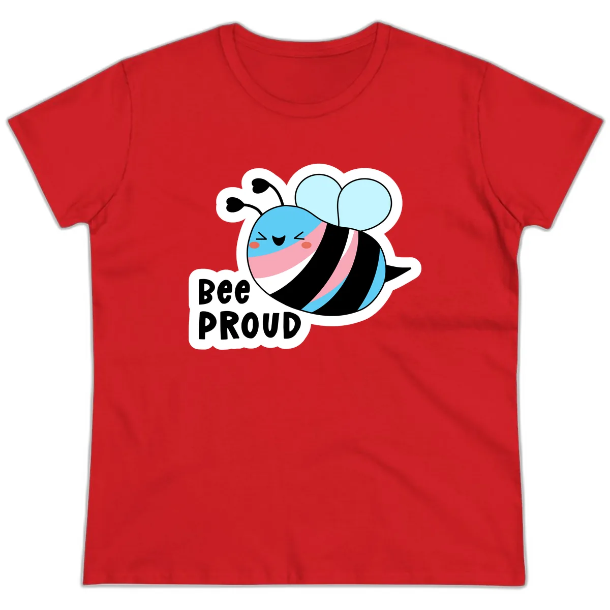 Bee Proud Ladies Tee in Red