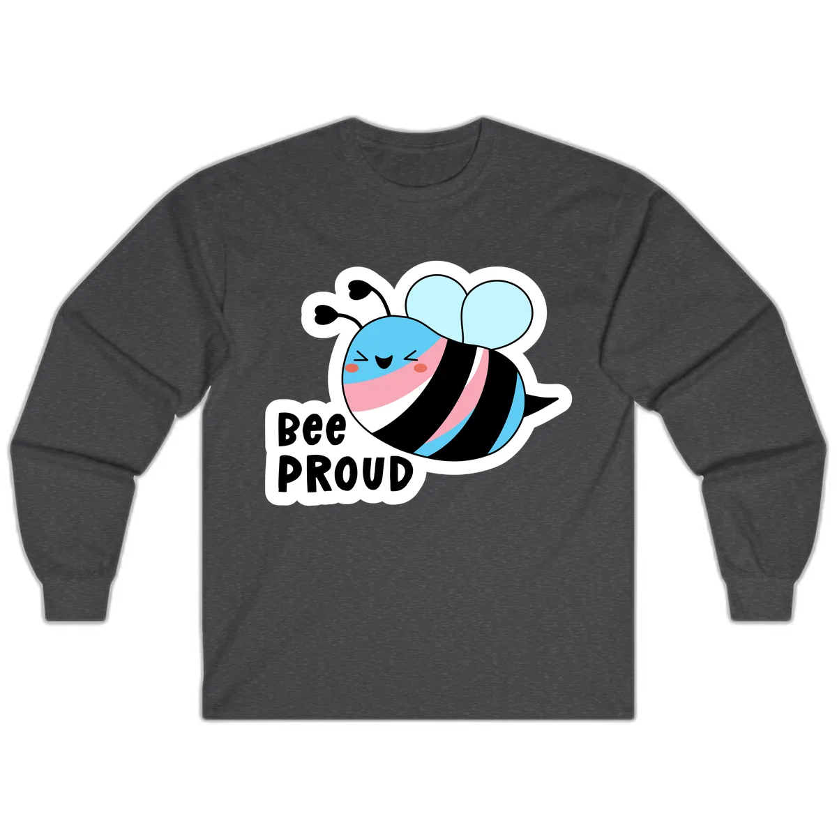 Bee Proud Long Sleeve in Dark Heather