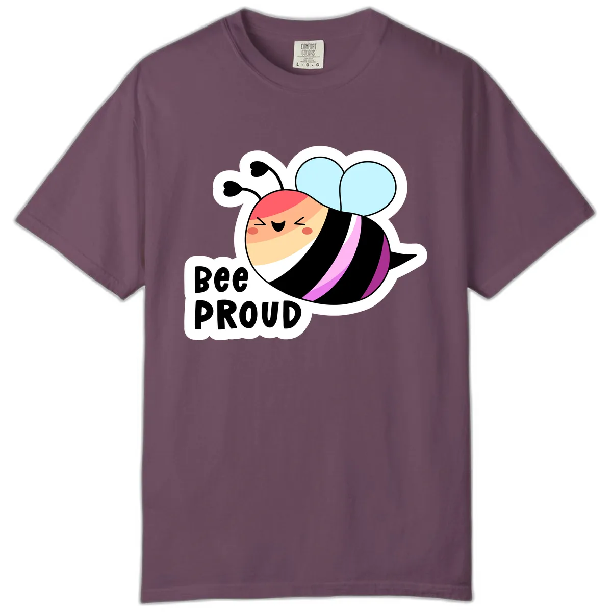 Bee Proud Comfort Color in Berry
