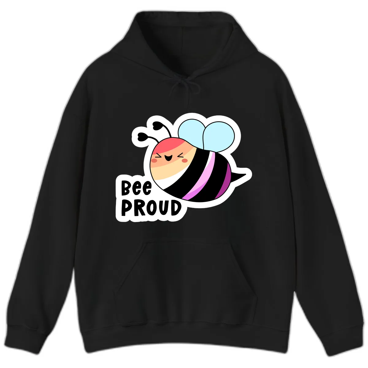 Bee Proud Hoodie in Black