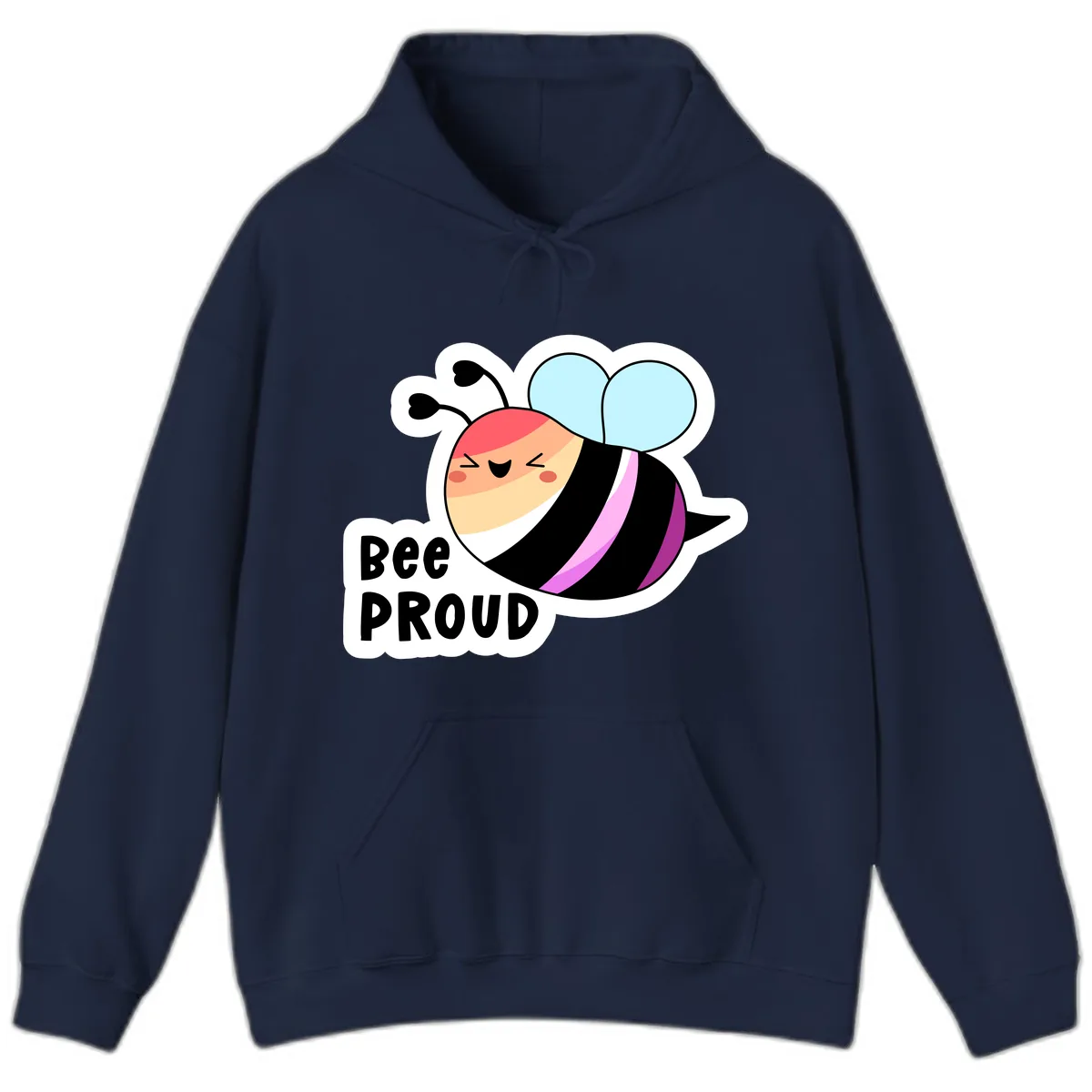 Bee Proud Hoodie in Navy