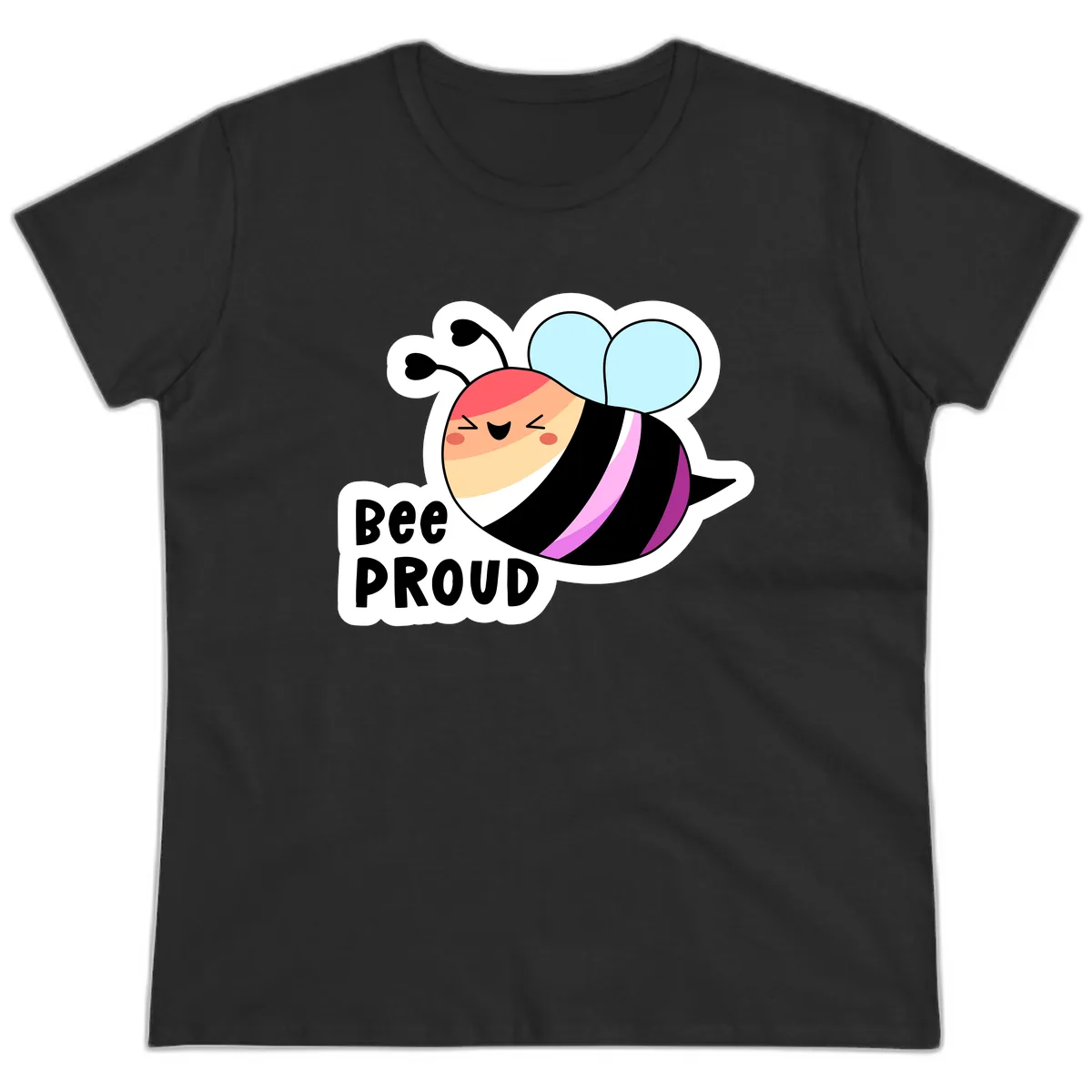Bee Proud Ladies Tee in Black