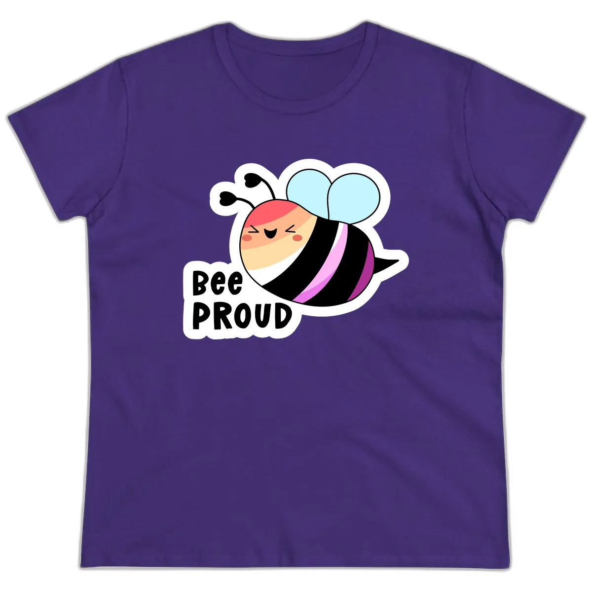 Bee Proud Ladies Tee in Purple