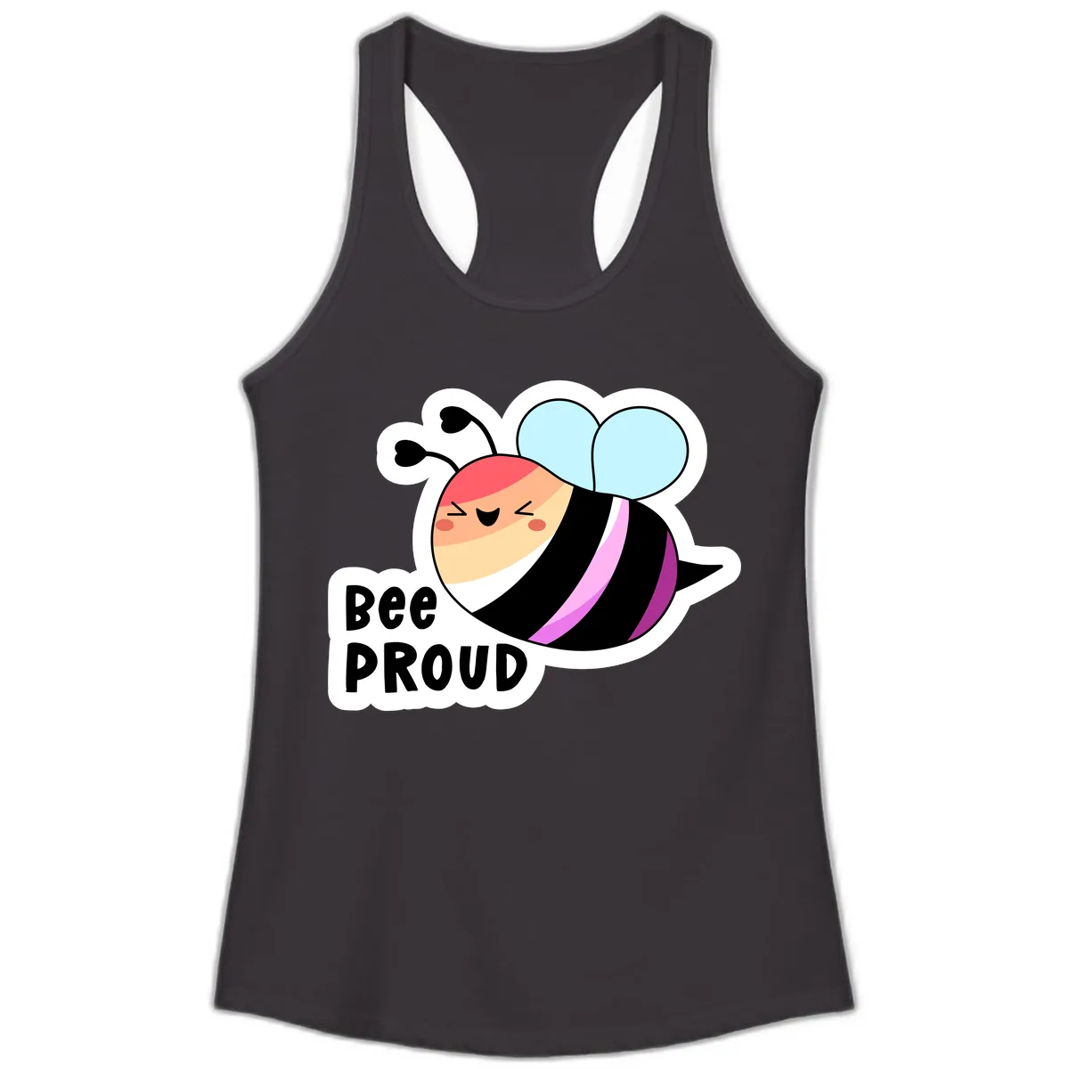 Bee Proud Ladies Tank in Black