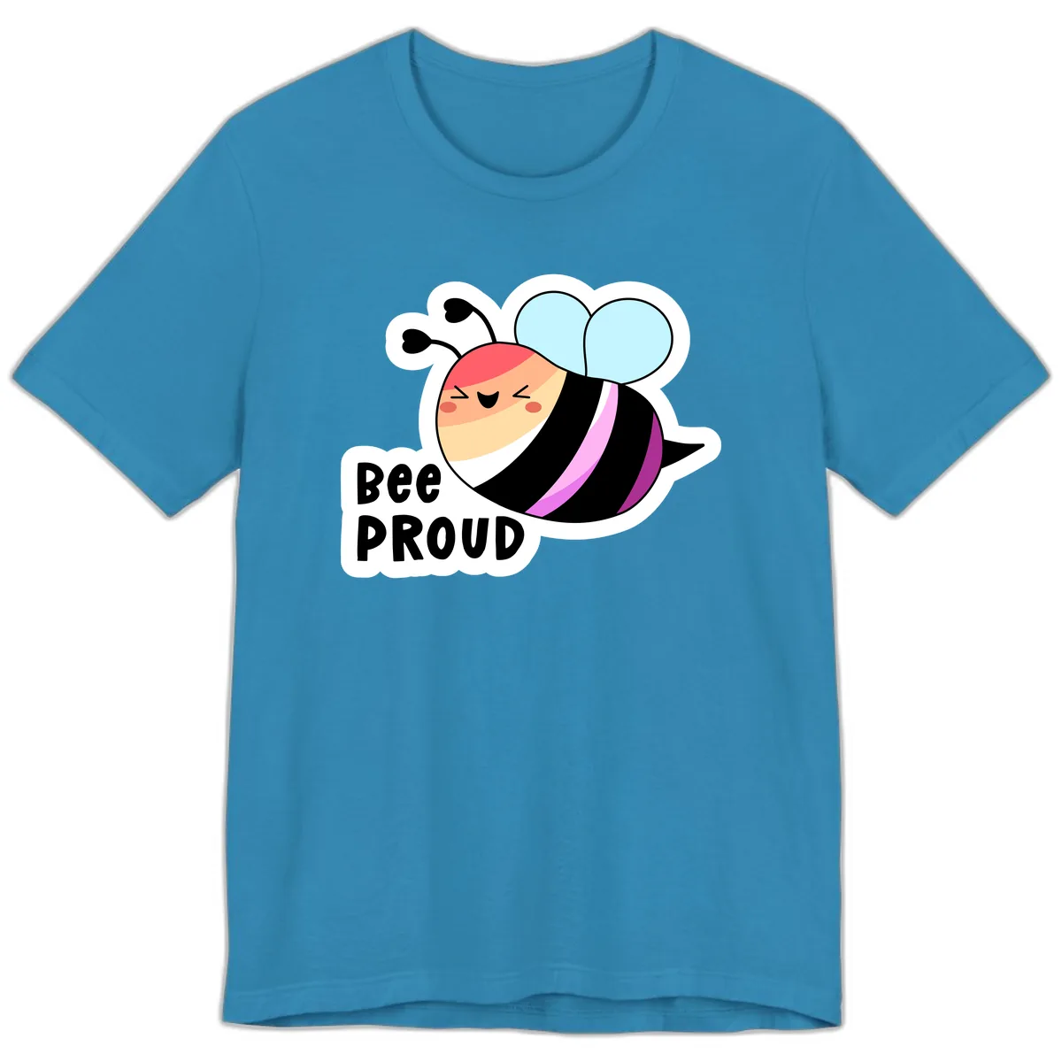 Bee Proud Premium T-Shirt in Aqua