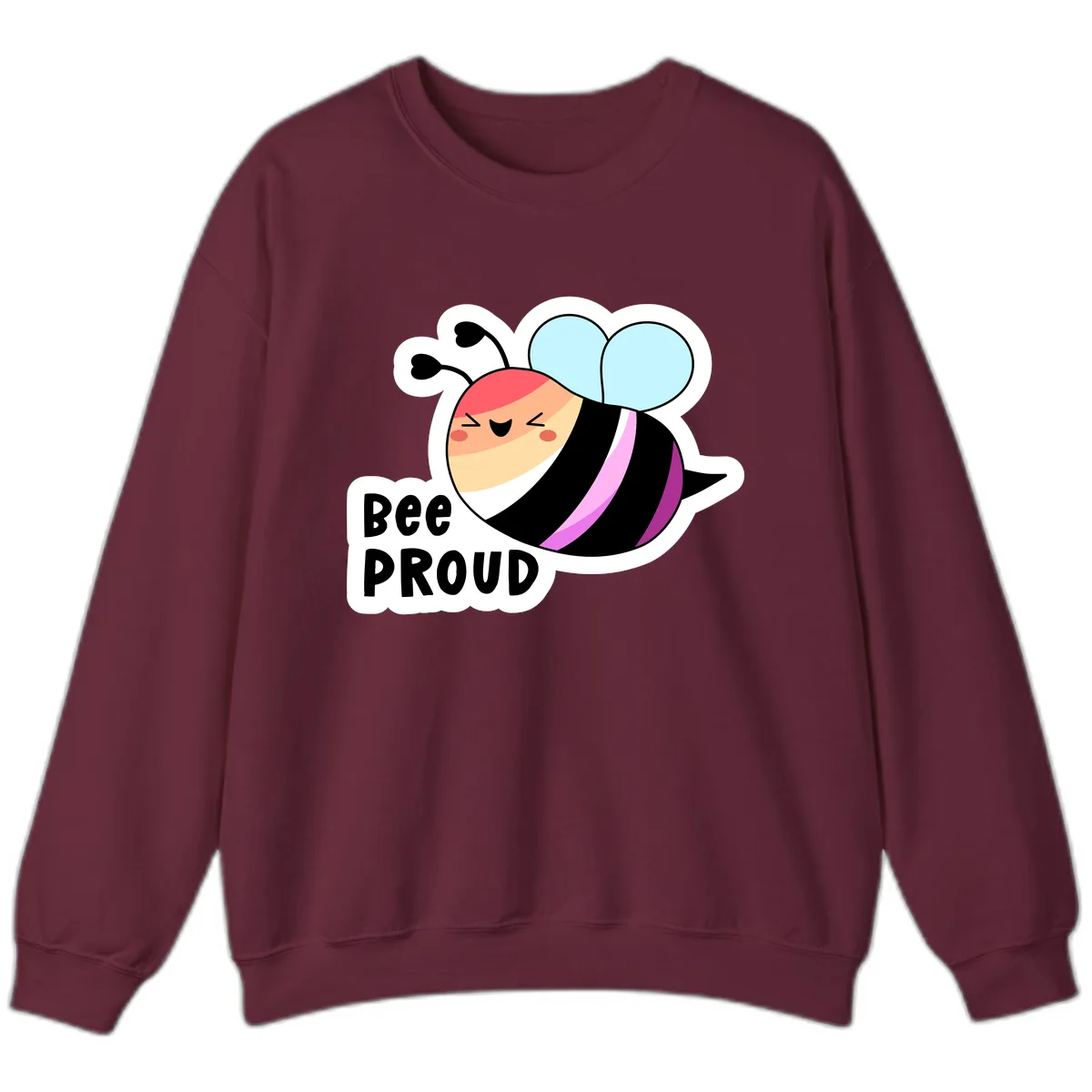 Bee Proud Sweatshirt in Maroon