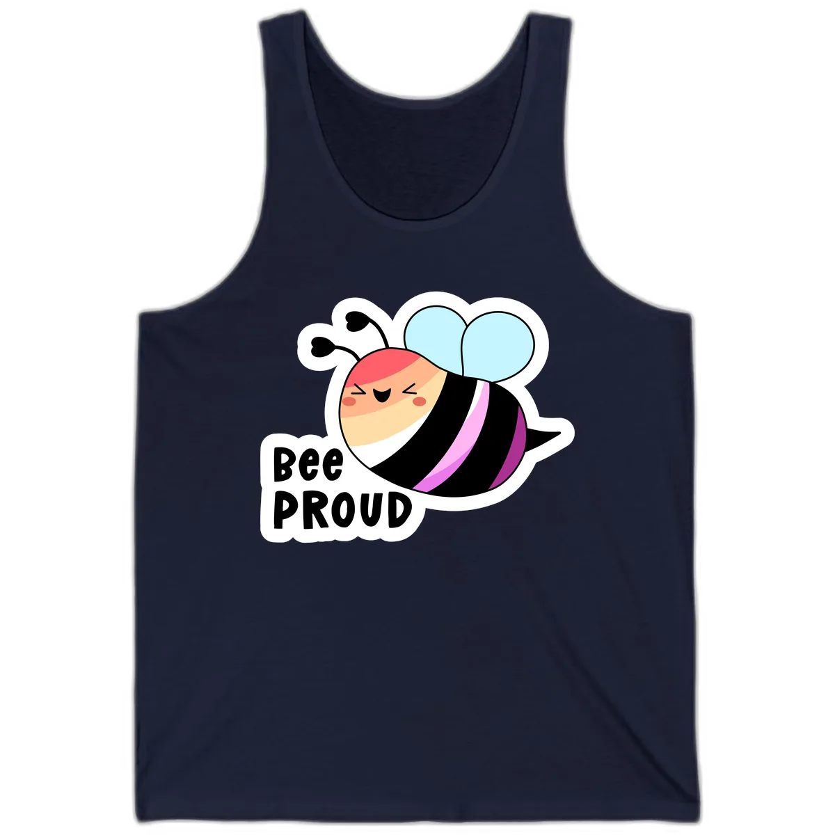 Bee Proud Tank in Navy
