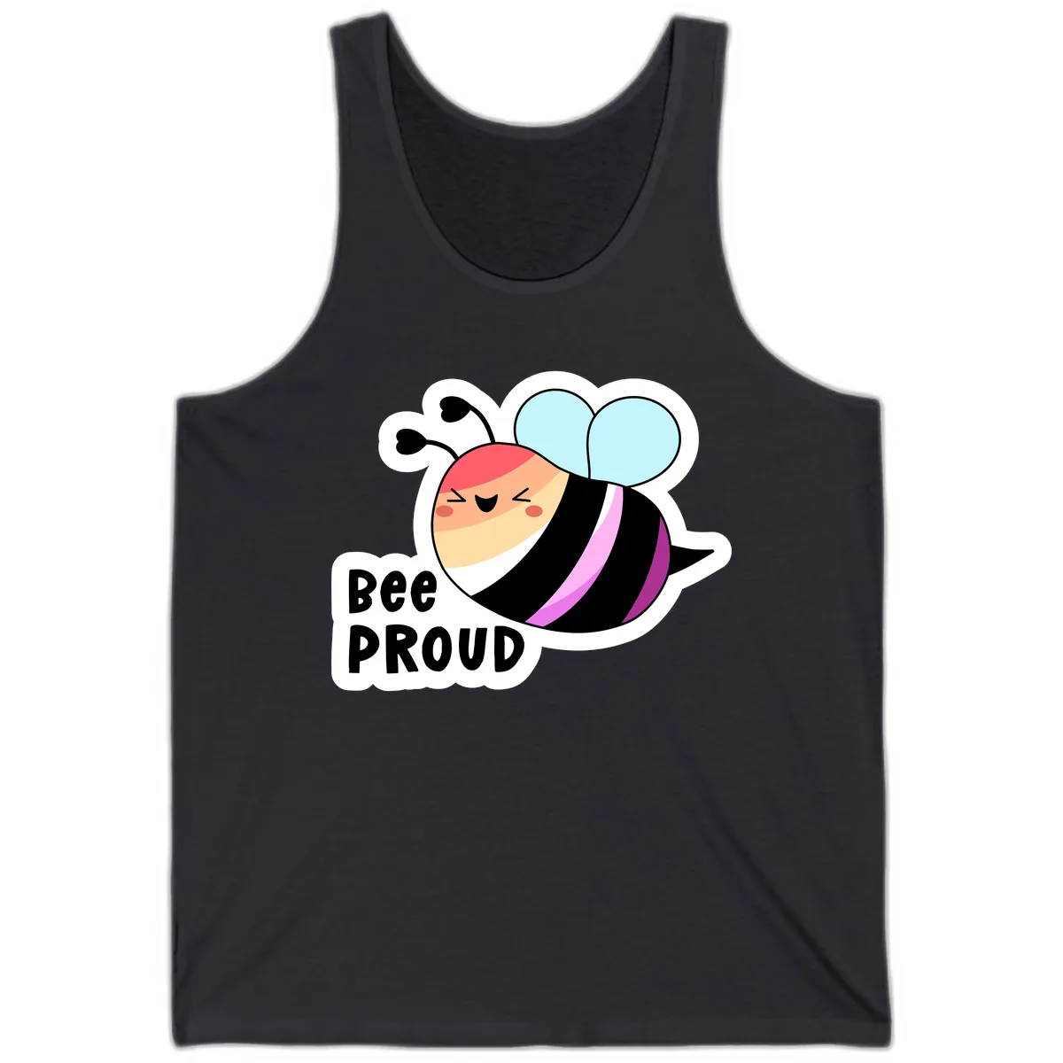 Bee Proud Tank in Dark Grey