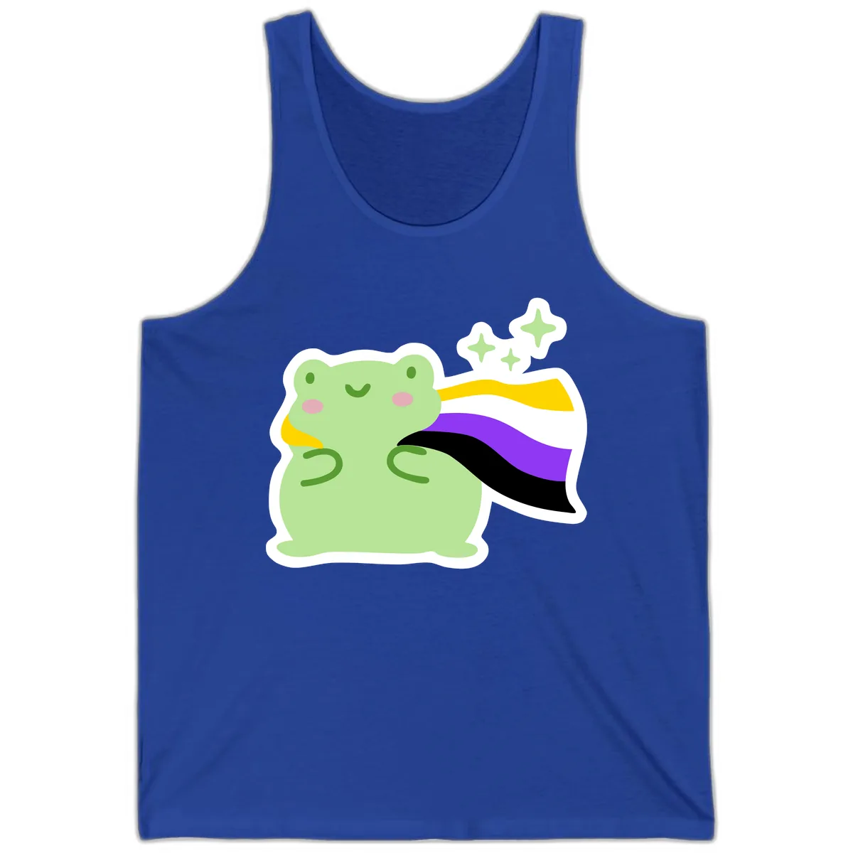 Magical Pride Frog With Rainbow Cape Tank in True Royal