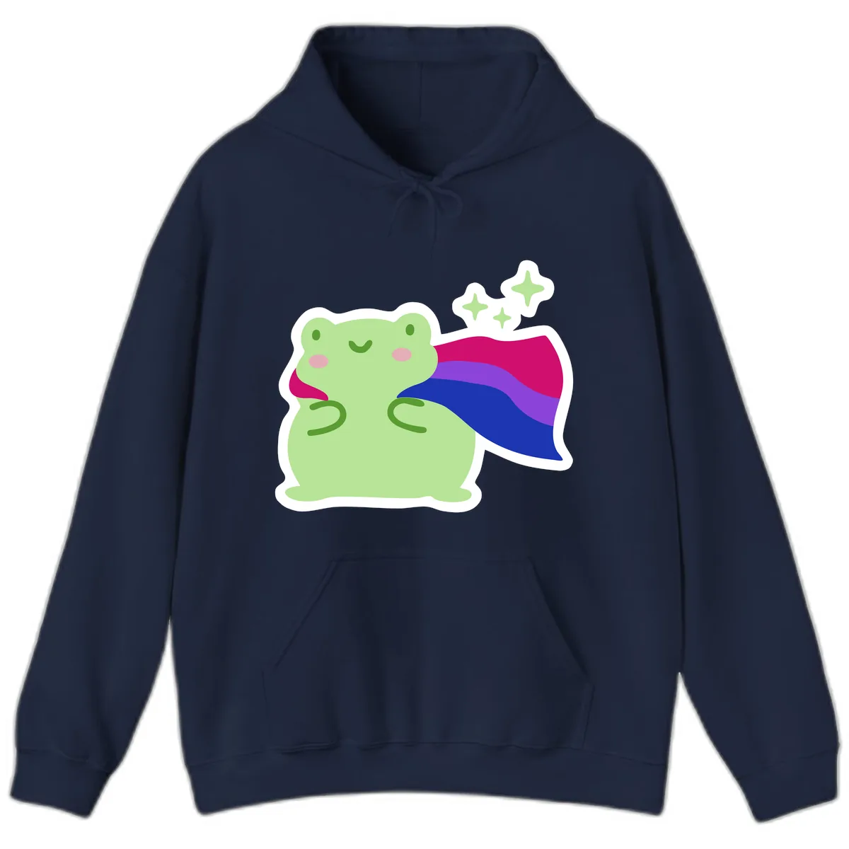 Super Frog Pride Cape Hoodie in Navy