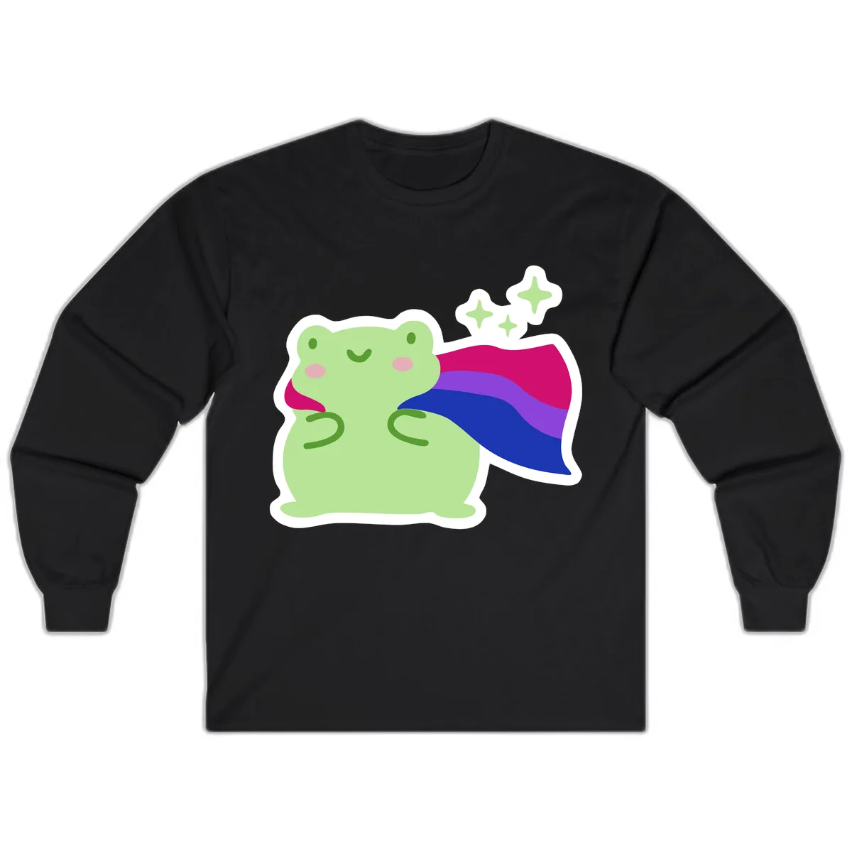 Super Frog Pride Cape Long Sleeve in Black