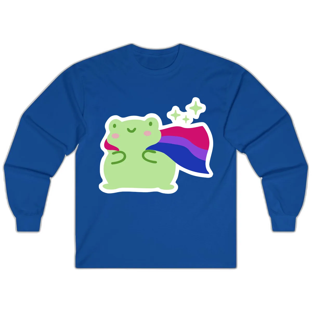 Super Frog Pride Cape Long Sleeve in Royal