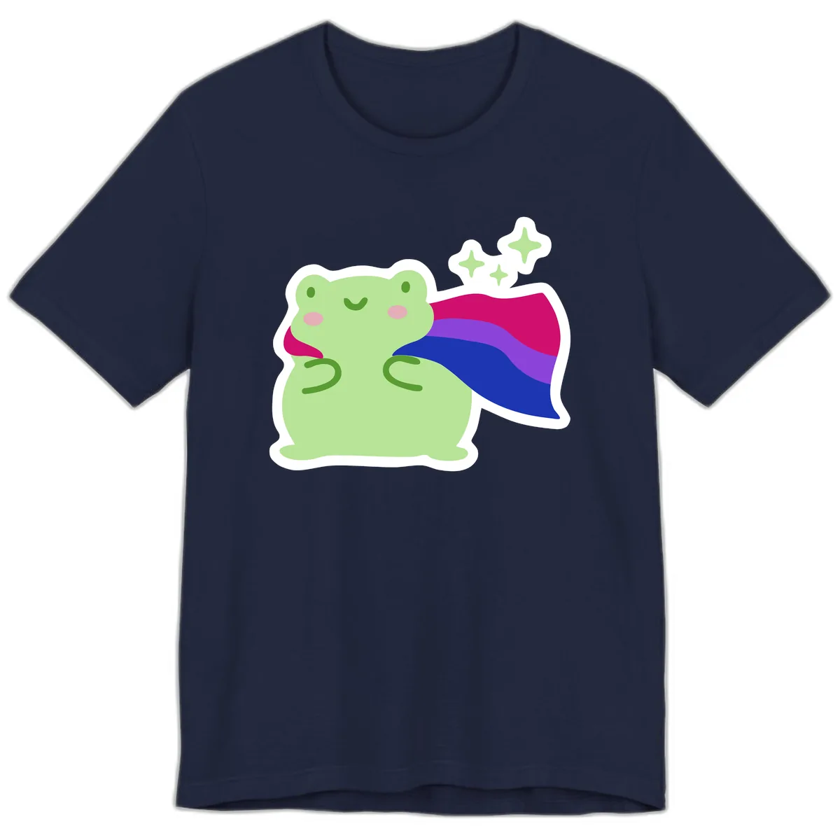 Super Frog Pride Cape Premium T-Shirt in Navy