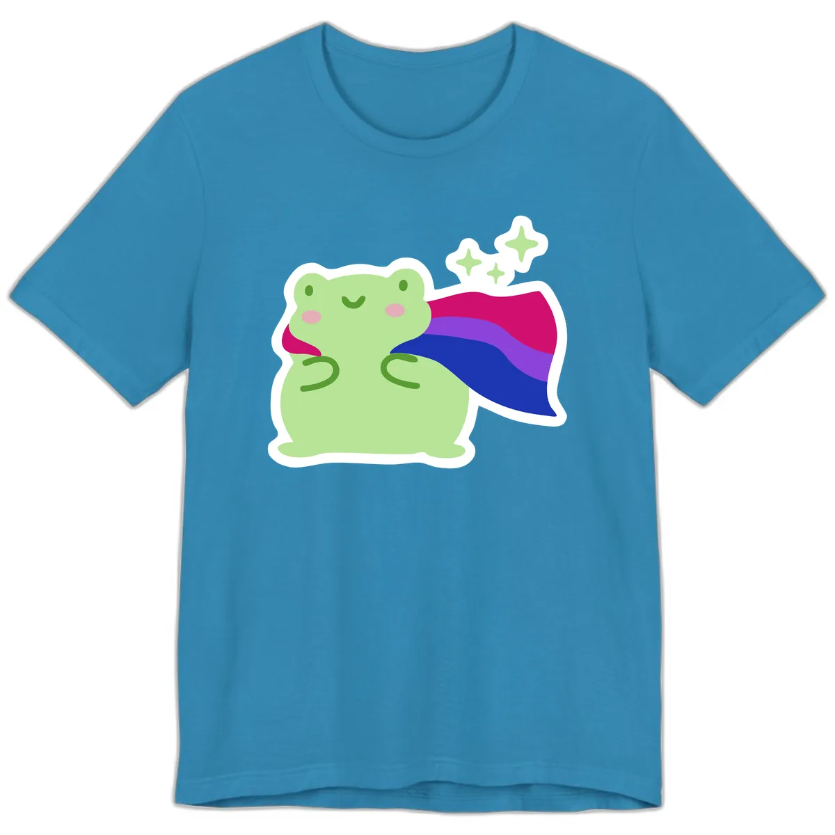 Super Frog Pride Cape Premium T-Shirt in Aqua