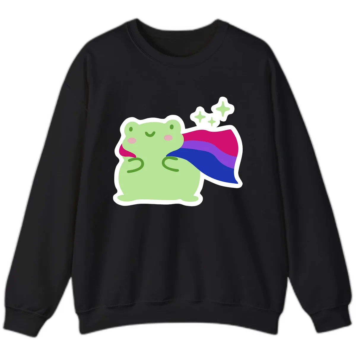 Super Frog Pride Cape Sweatshirt in Black