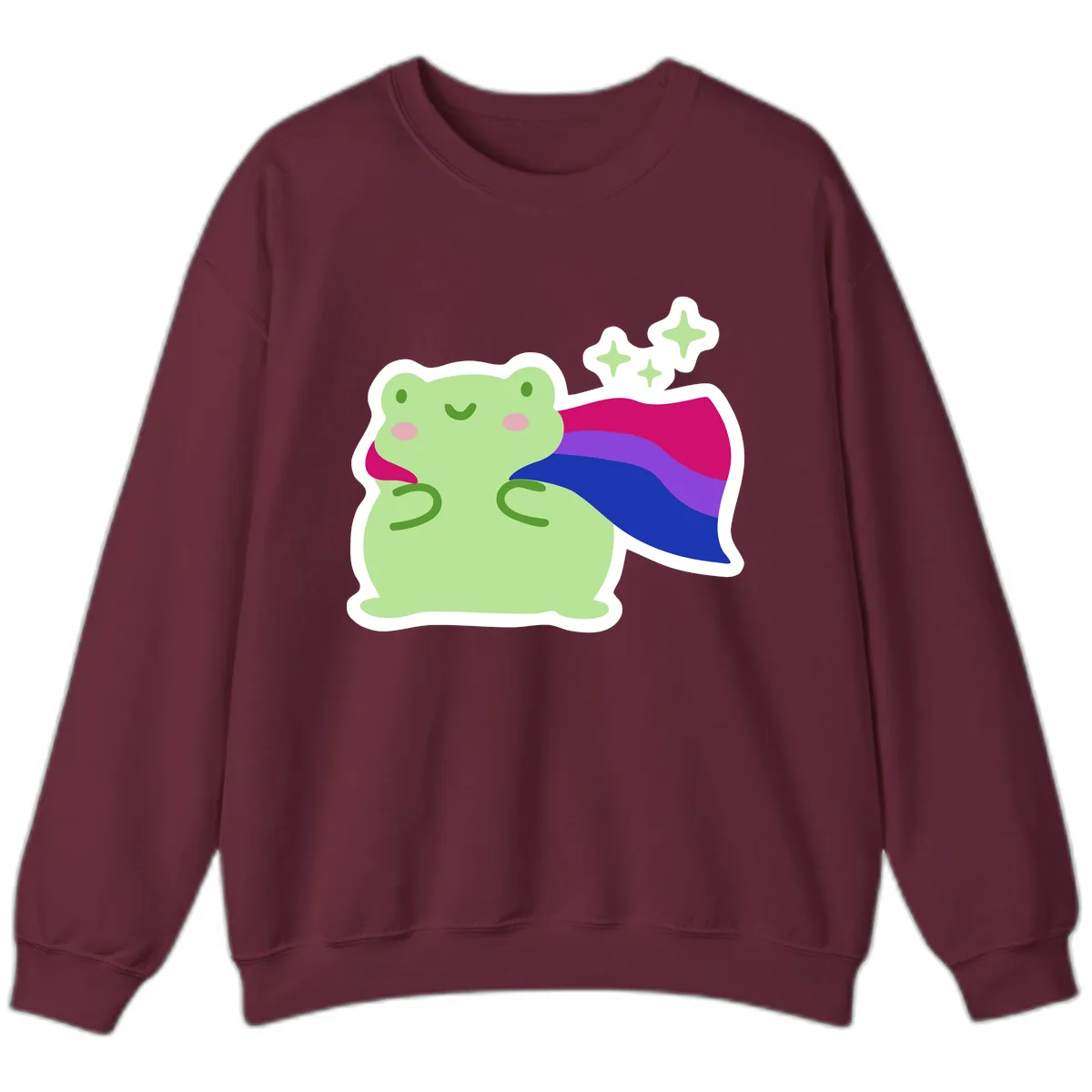 Super Frog Pride Cape Sweatshirt in Maroon