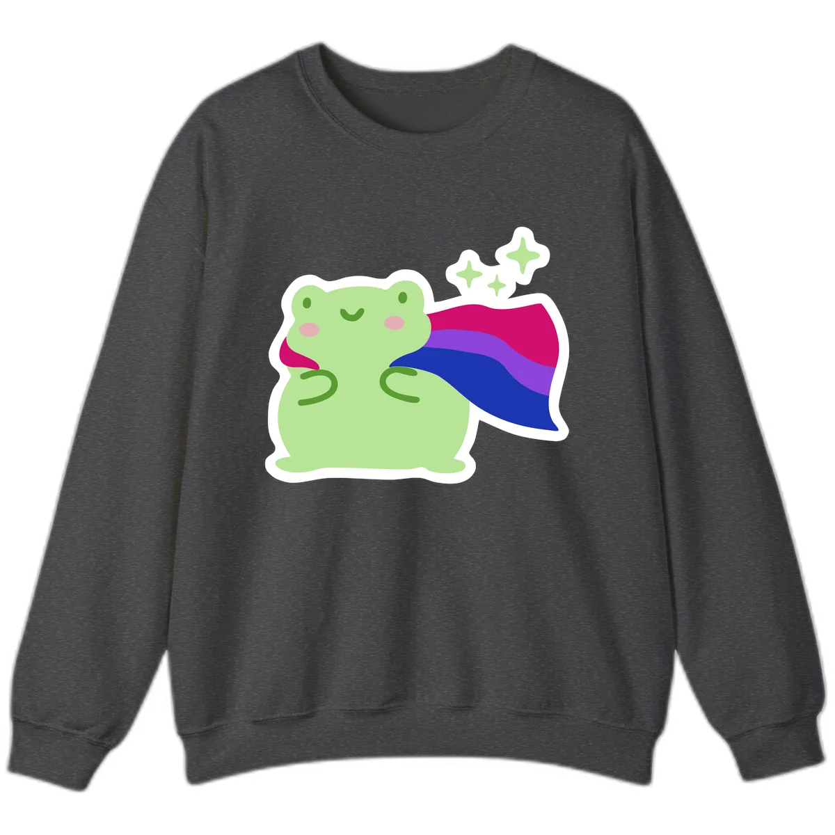 Super Frog Pride Cape Sweatshirt in Dark Heather
