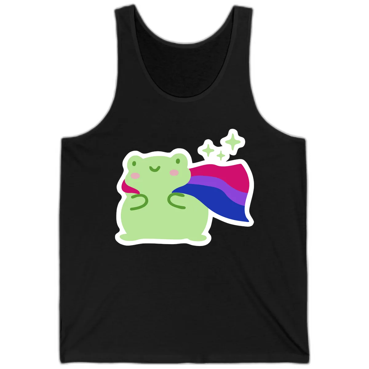 Super Frog Pride Cape Tank in Black