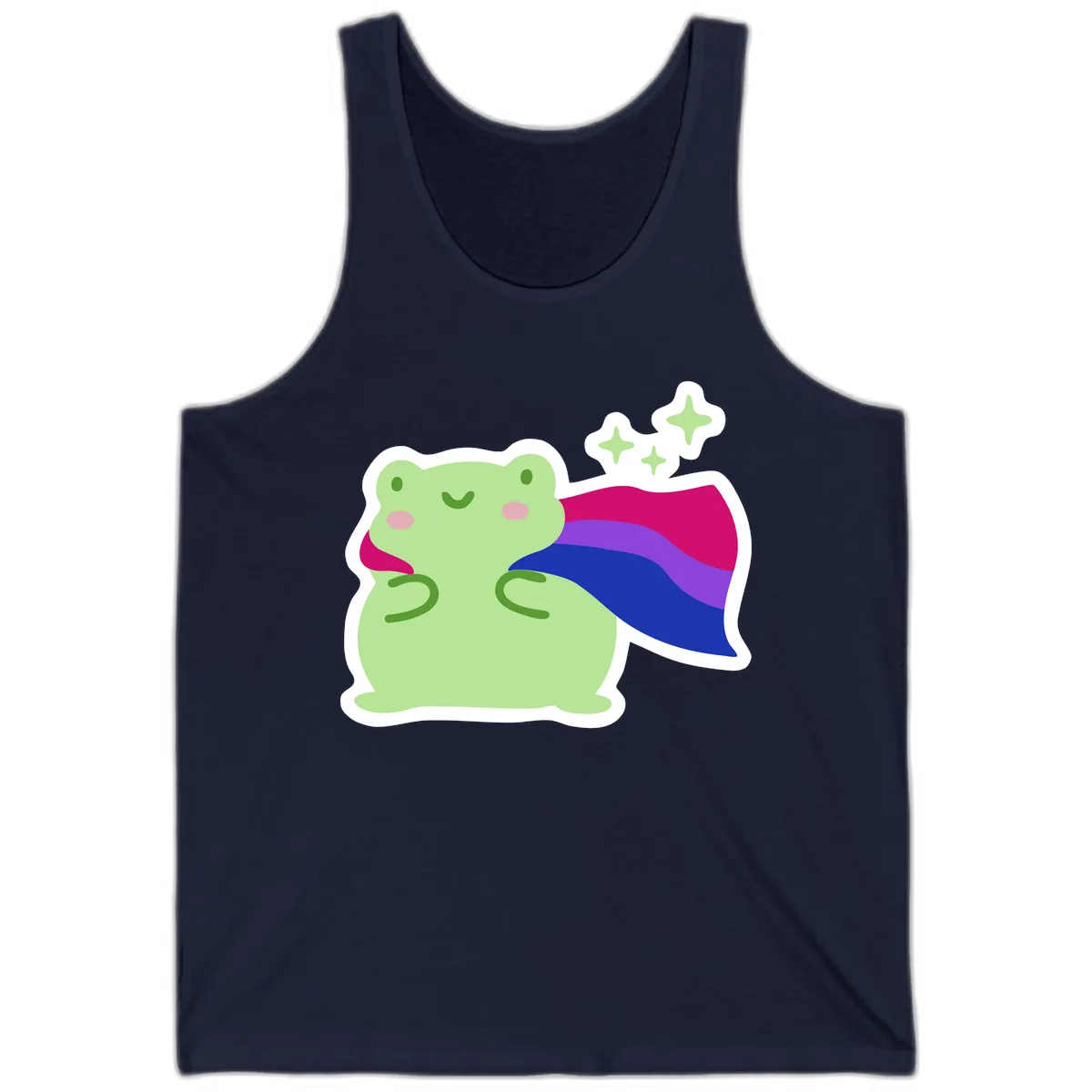 Super Frog Pride Cape Tank in Navy
