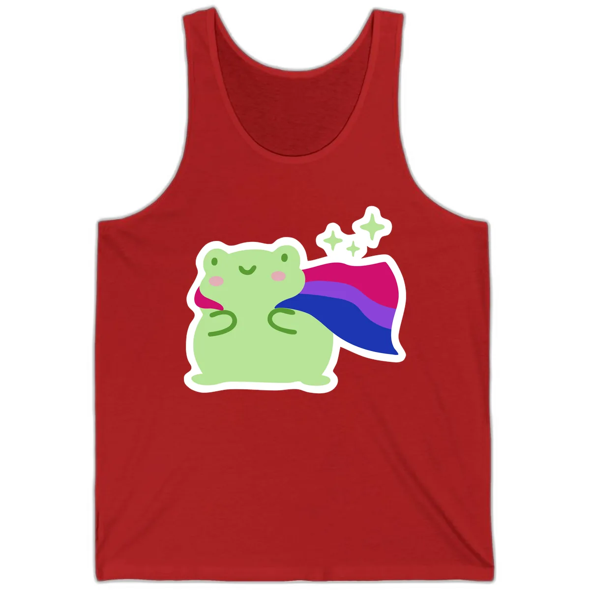 Super Frog Pride Cape Tank in Red