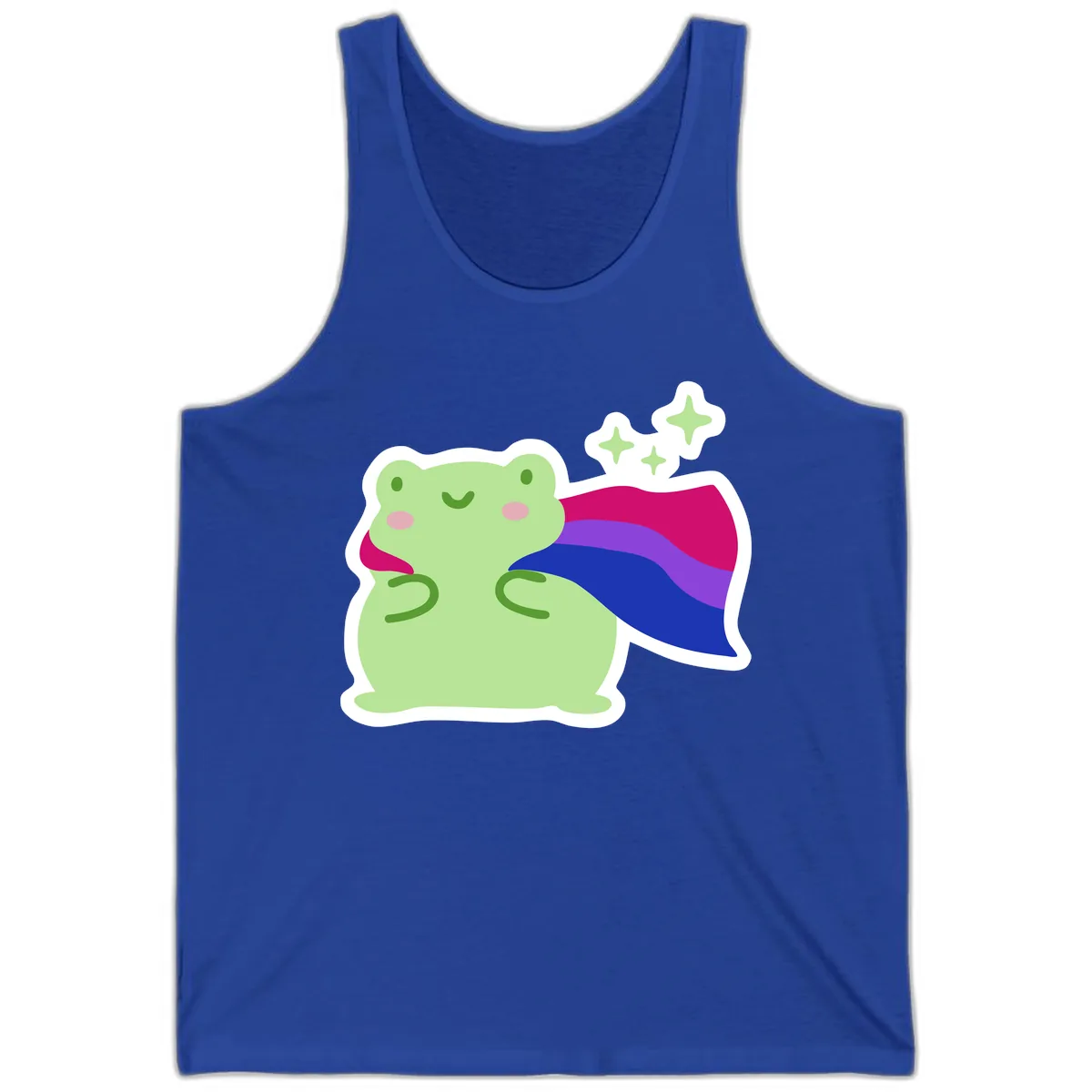 Super Frog Pride Cape Tank in True Royal