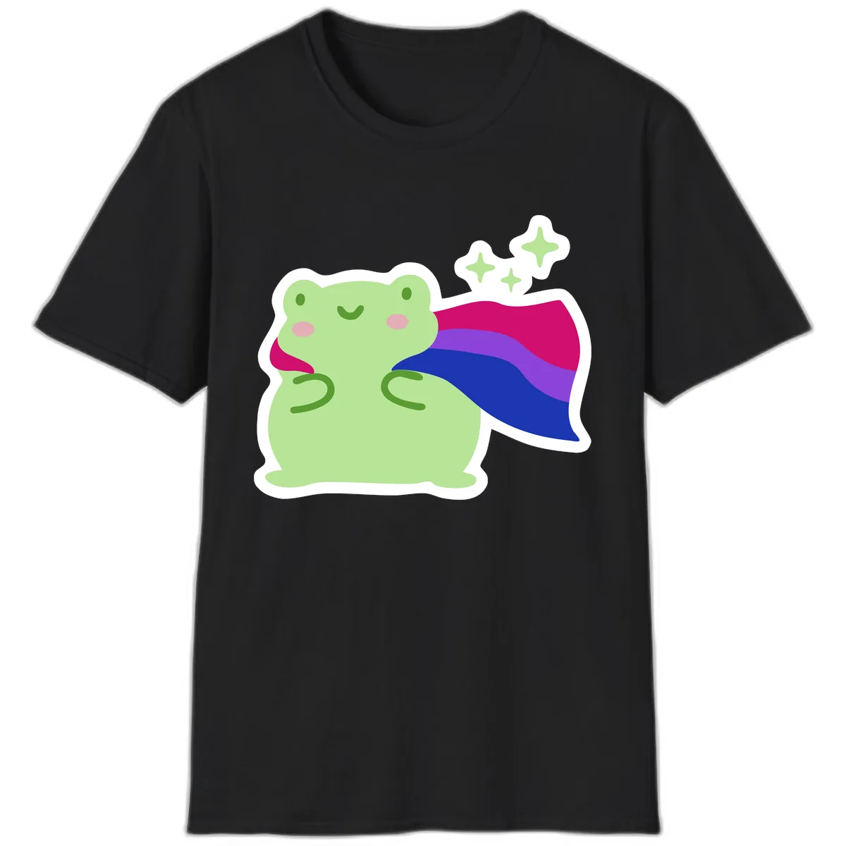 Super Frog Pride Cape T-Shirt in Black