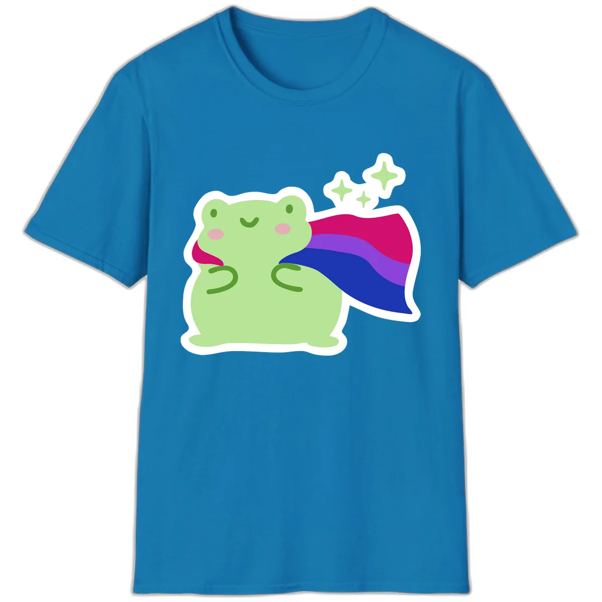 Super Frog Pride Cape T-Shirt in Sapphire
