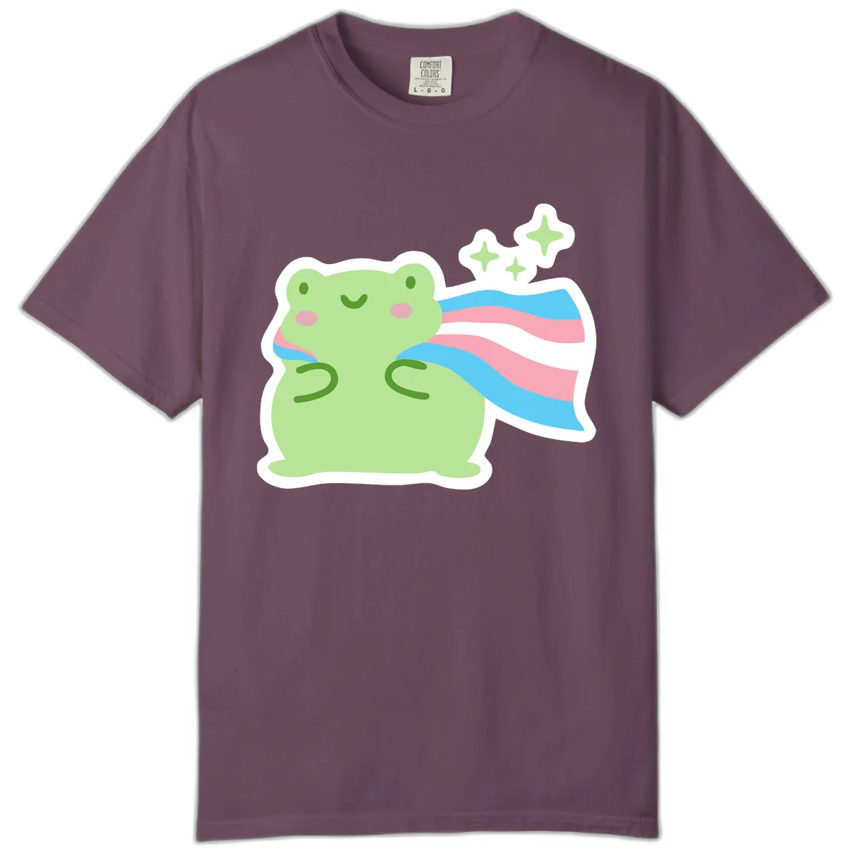 Magical Frog With Sparkles And Cape Comfort Color in Berry