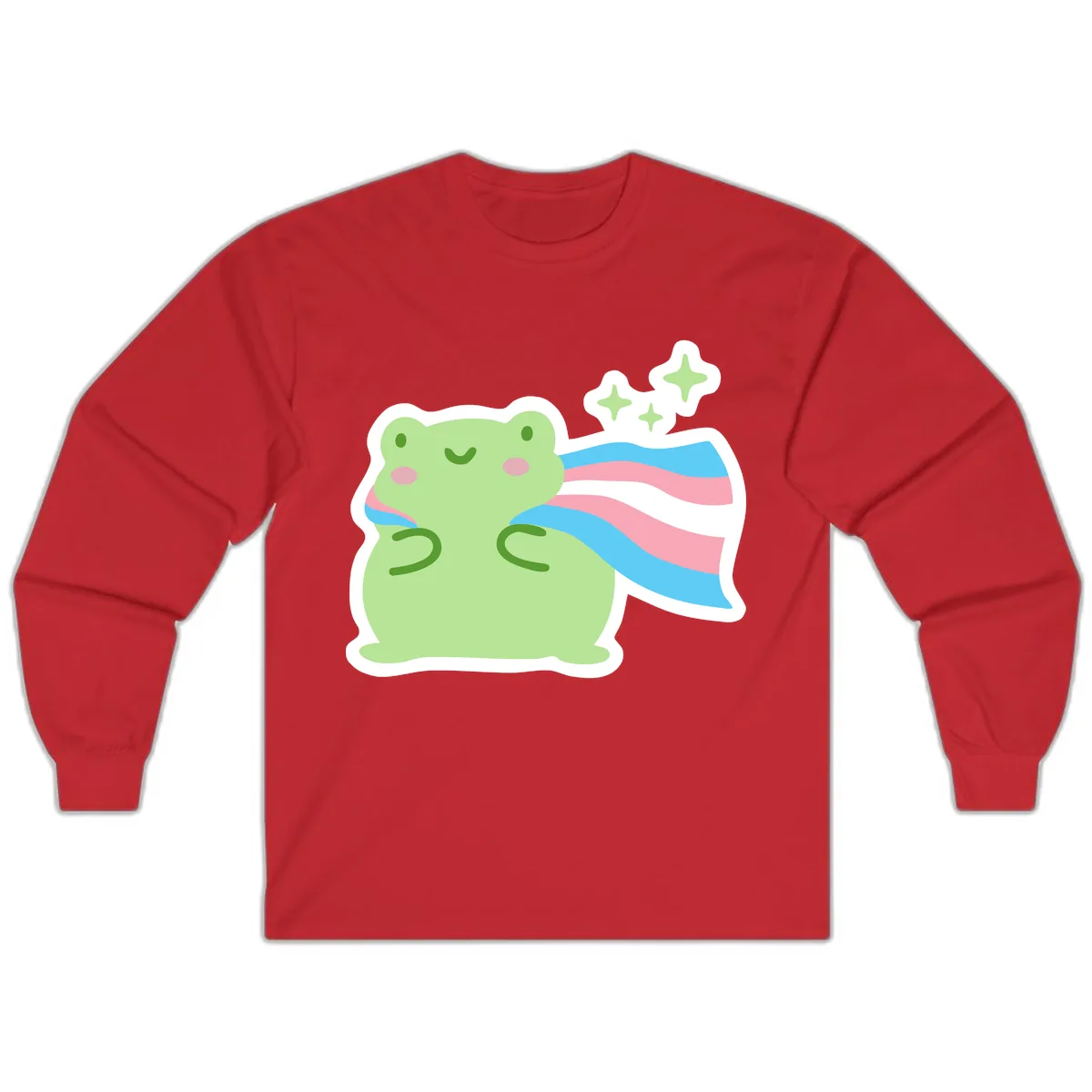 Magical Frog With Sparkles And Cape Long Sleeve in Red