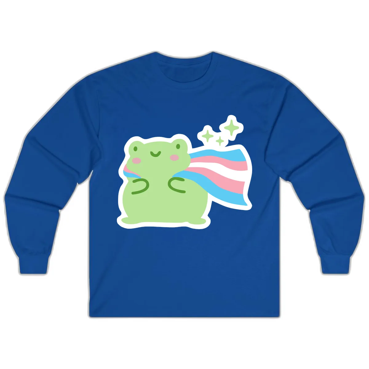 Magical Frog With Sparkles And Cape Long Sleeve in Royal