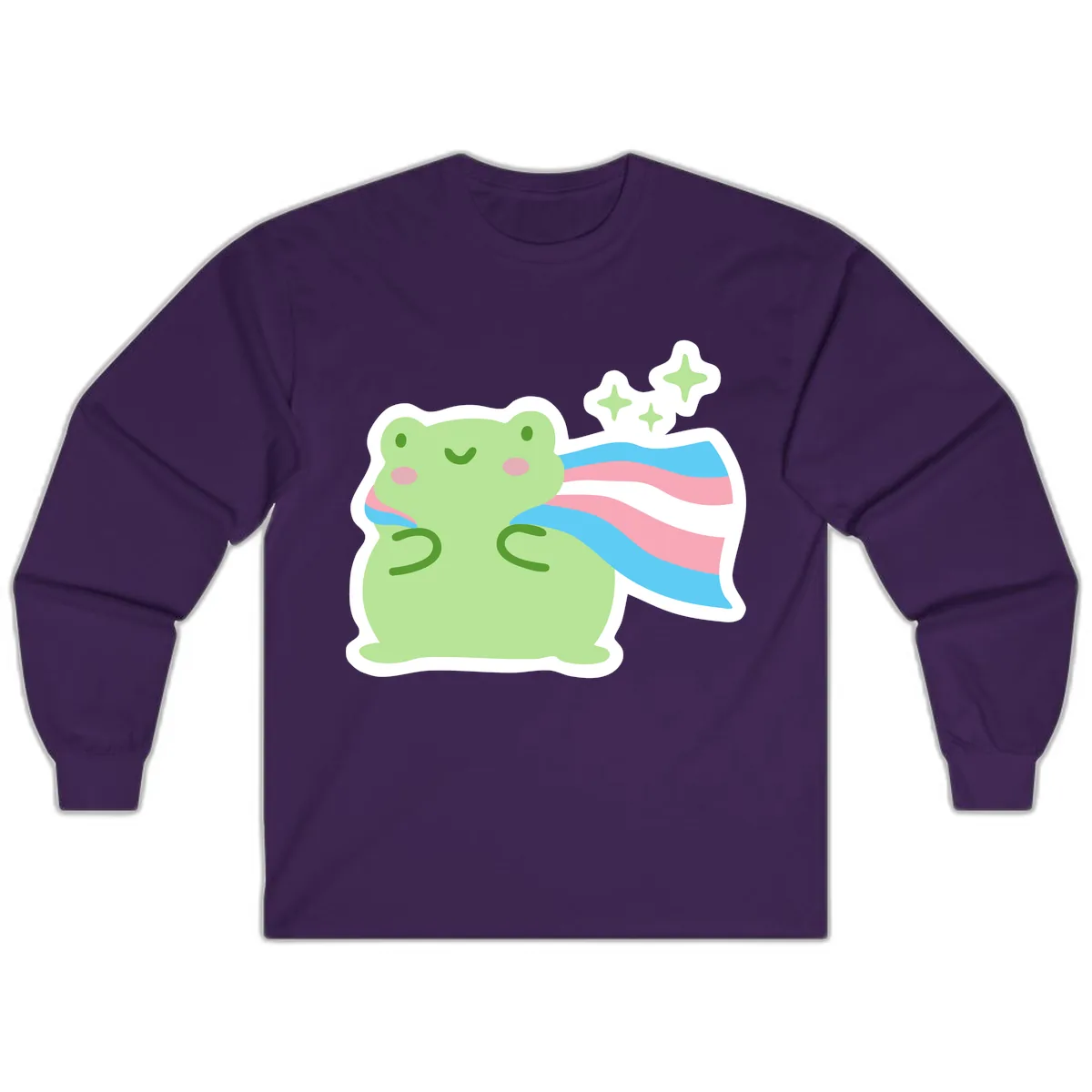 Magical Frog With Sparkles And Cape Long Sleeve in Purple