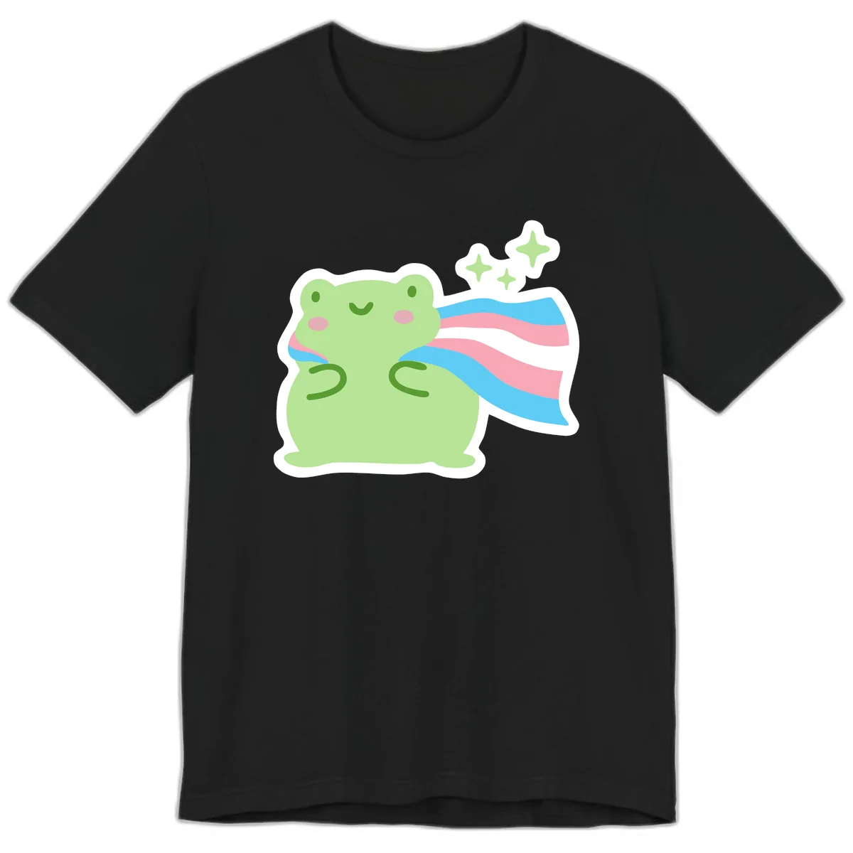 Magical Frog With Sparkles And Cape Premium T-Shirt in Black