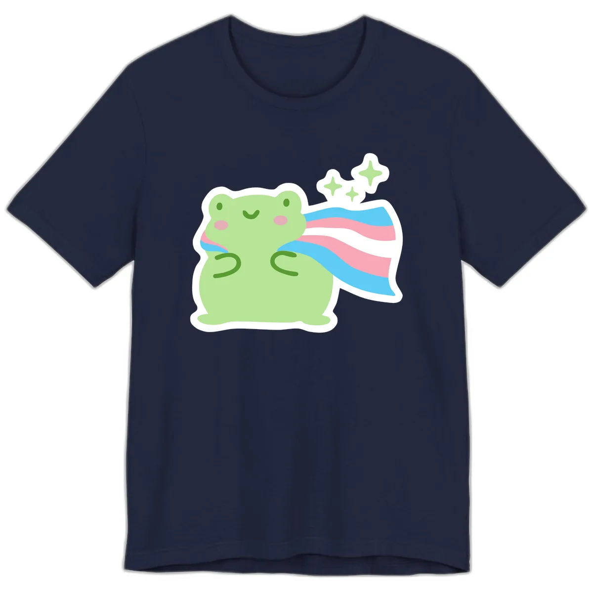 Magical Frog With Sparkles And Cape Premium T-Shirt in Navy