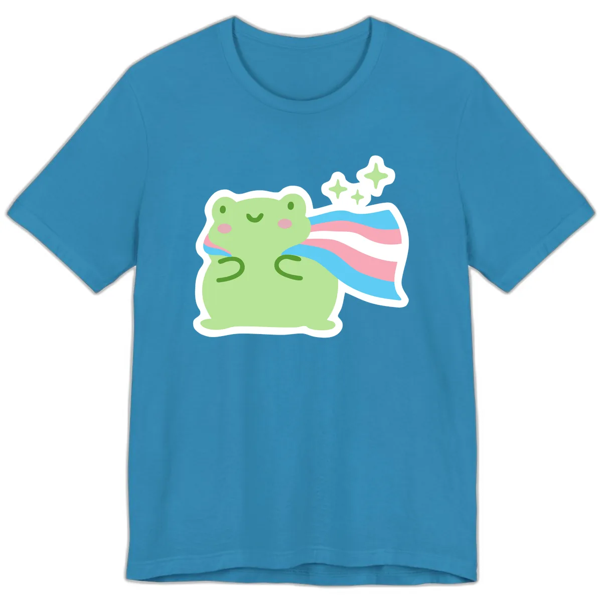 Magical Frog With Sparkles And Cape Premium T-Shirt in Aqua