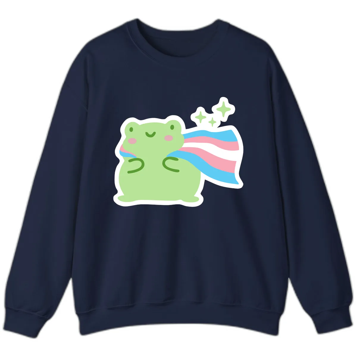 Magical Frog With Sparkles And Cape Sweatshirt in Navy