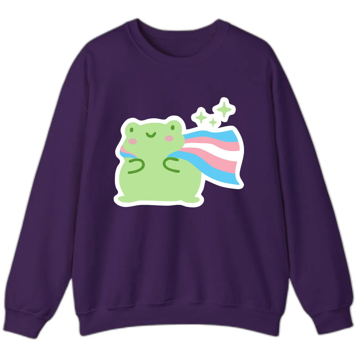 Magical Frog With Sparkles And Cape Sweatshirt in Purple