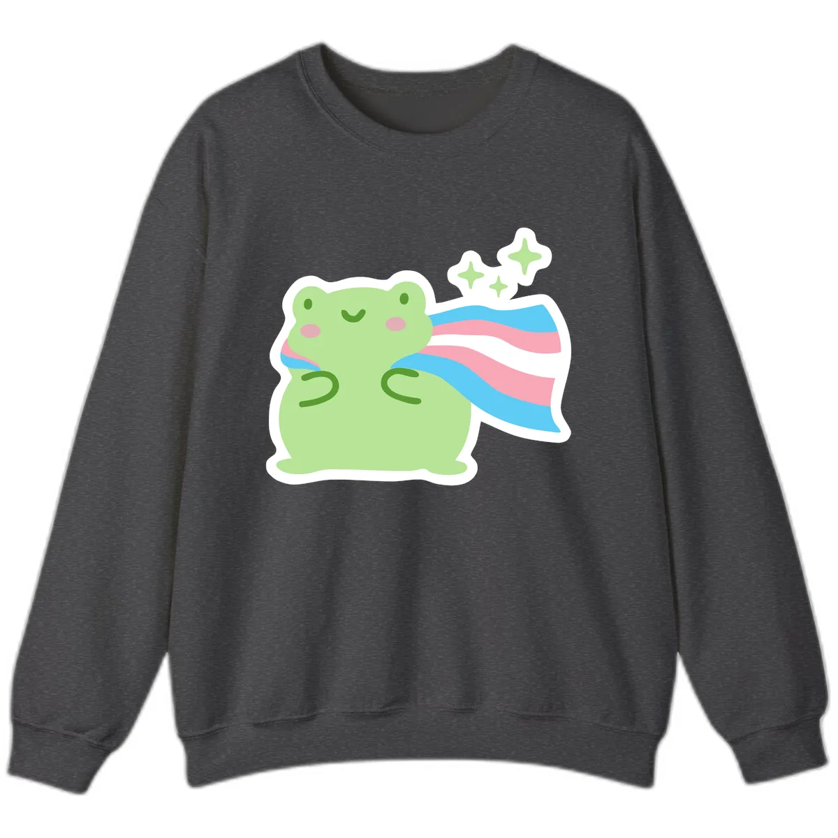 Magical Frog With Sparkles And Cape Sweatshirt in Dark Heather